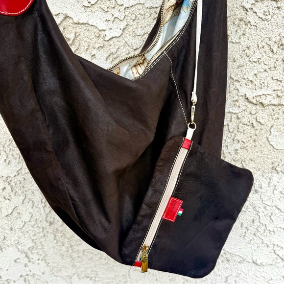 Caerulea Italian Suede Brown Bag - Picture 10 of 16